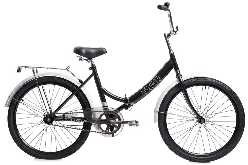 Складной велосипед Altair City 24 FR, год 2023, цвет Черный, ростовка 16