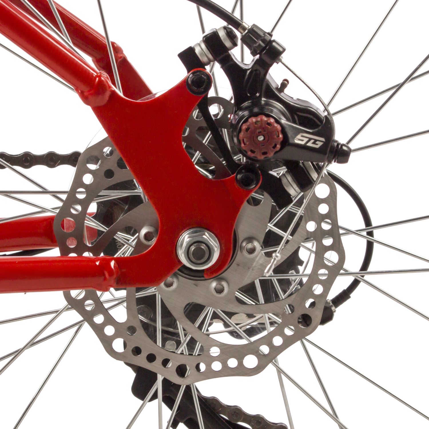 Подростковый велосипед Novatrack Battler 24 Disc, год 2023, цвет Красный, ростовка 14