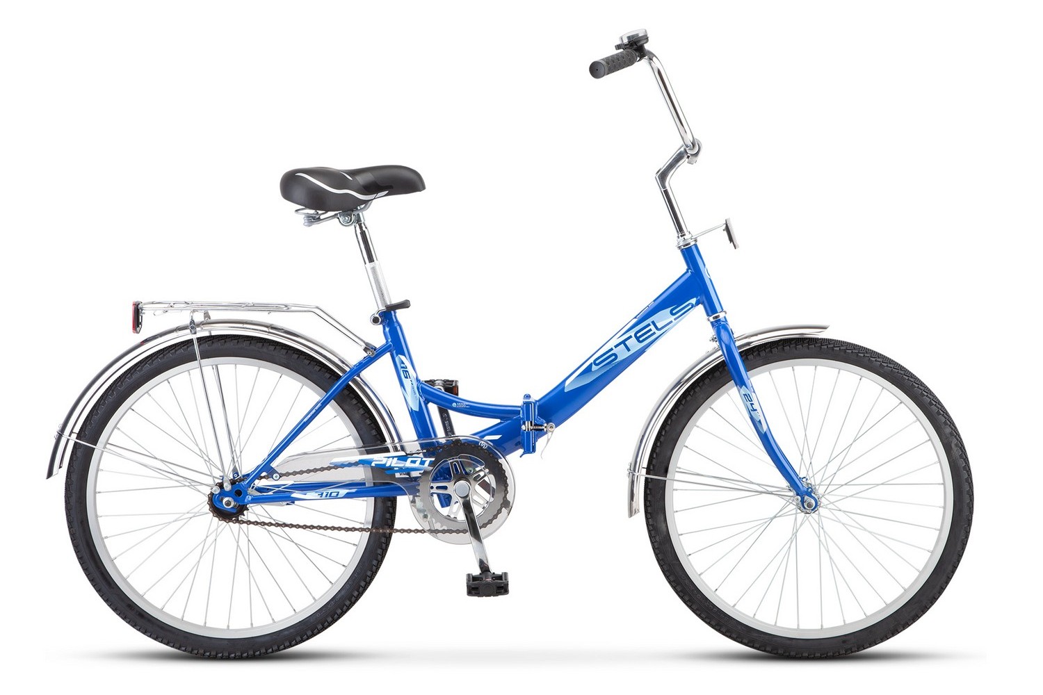 Складной велосипед Stels Pilot 710 24 Z010, год 2023, цвет Синий, ростовка 14