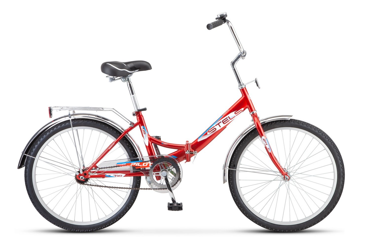 Складной велосипед Stels Pilot 710 24 Z010, год 2023, цвет Красный, ростовка 14