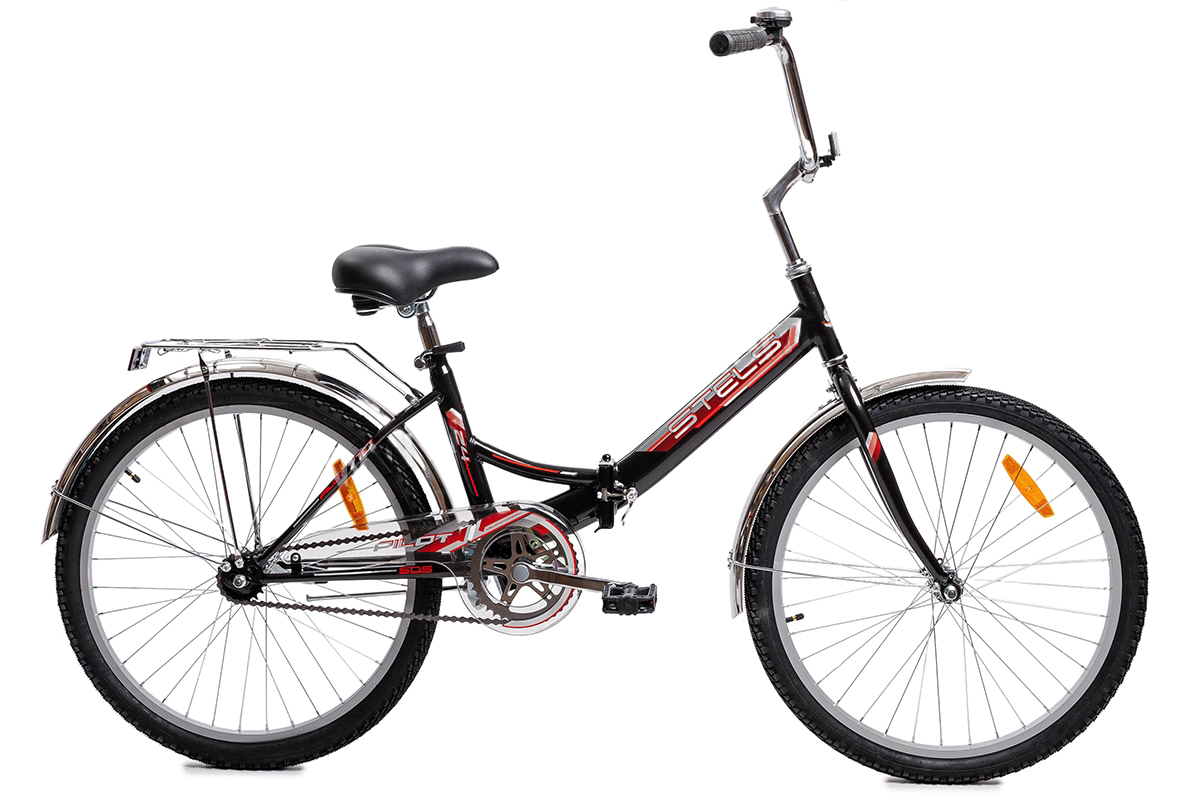 Складной велосипед Stels Pilot 710 C 24 Z010, год 2023, цвет Черный, ростовка 14