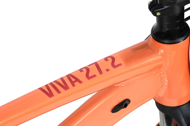 Женский велосипед Stark Viva 27.2 HD, год 2023, цвет Оранжевый-Красный, ростовка 14.5