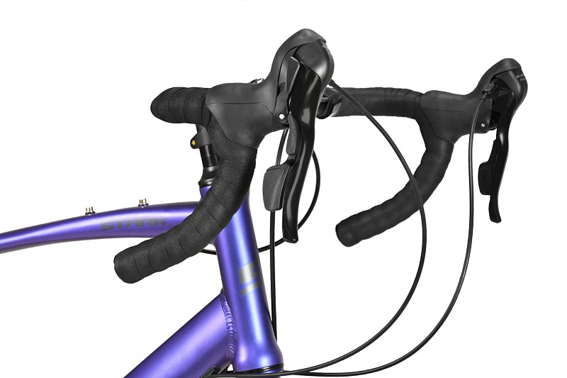 фото Шоссейный велосипед stark gravel 700.1 d, год 2023, цвет фиолетовый-черный, ростовка 20