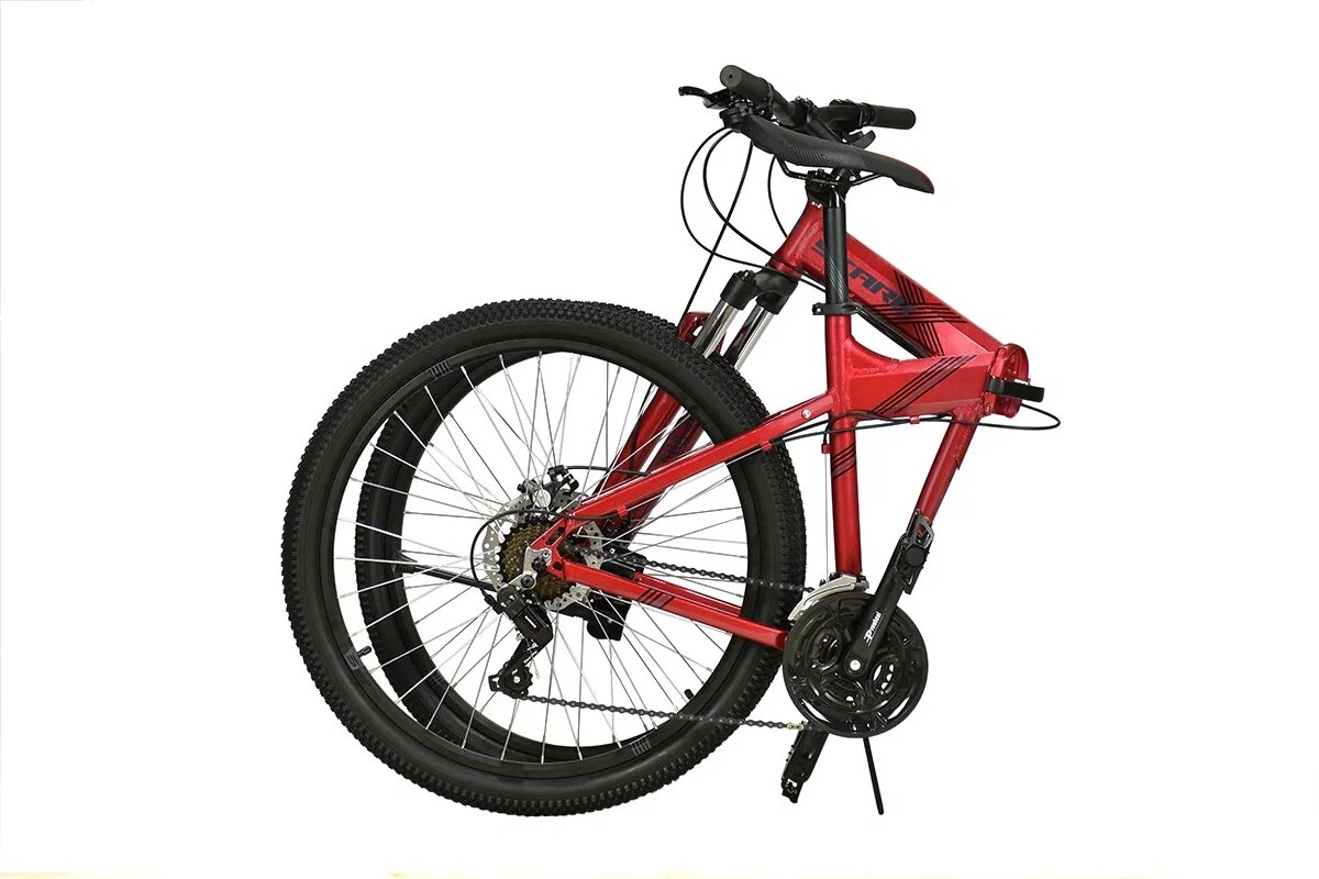 Складной велосипед Stark Cobra 26.2 D, год 2021, цвет Красный-Серебристый, ростовка 18