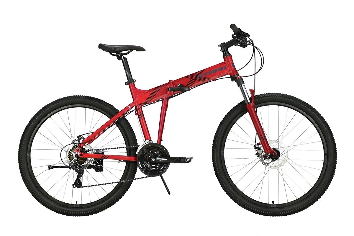 Складной велосипед Stark Cobra 26.2 D, год 2021, цвет Красный-Серебристый, ростовка 18