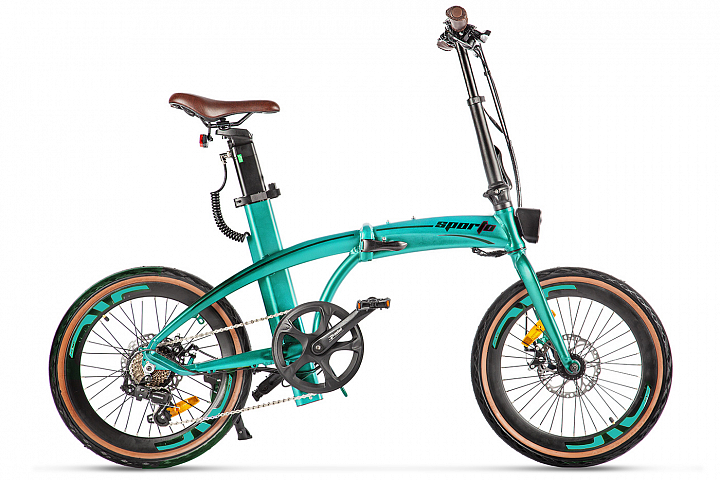 Электровелосипед Eltreco Sporto, год 2024, цвет Зеленый