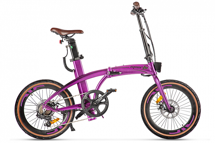 Электровелосипед Eltreco Sporto, год 2024, цвет Фиолетовый