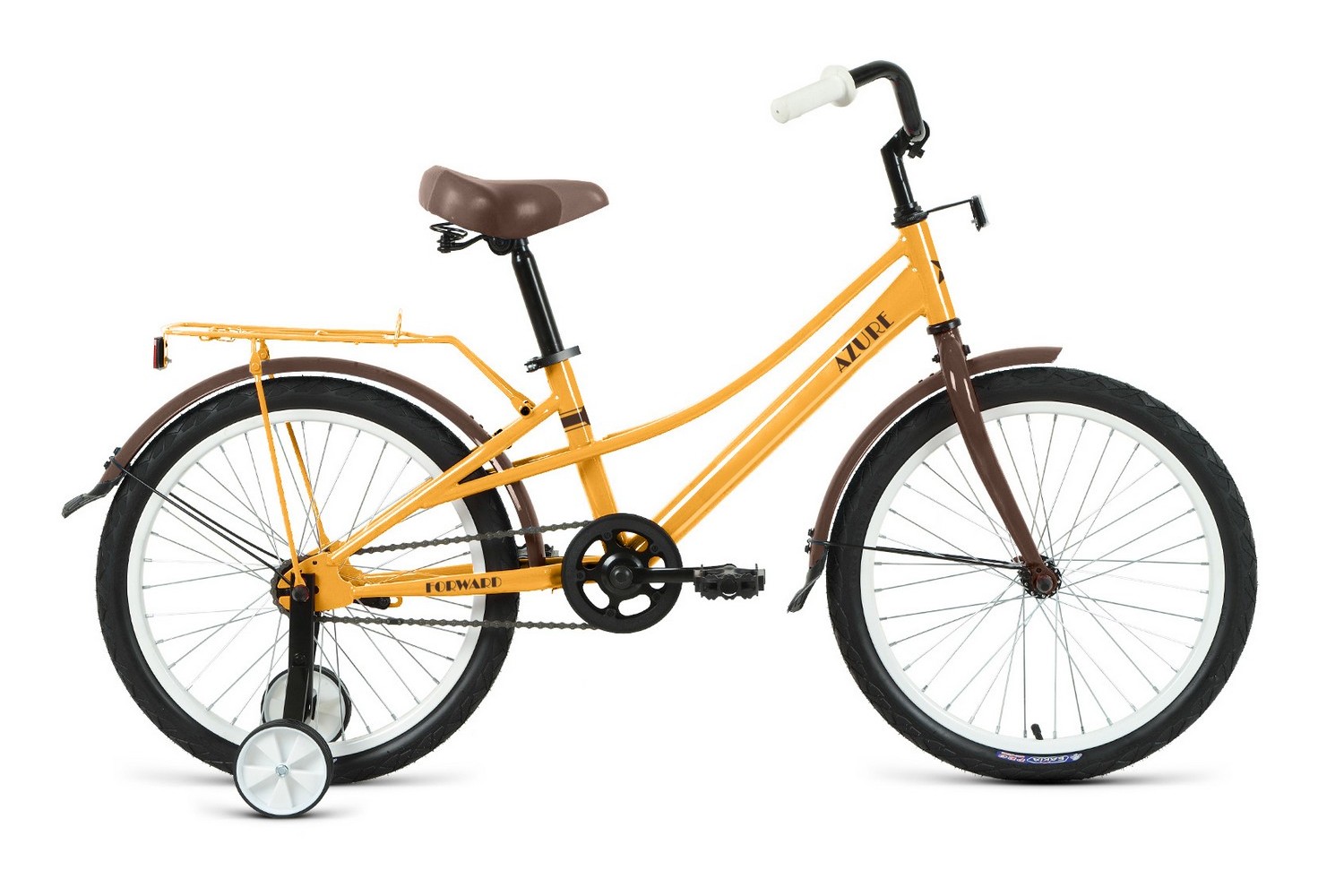 Детский велосипед Forward Azure 16, год 2023, цвет Желтый
