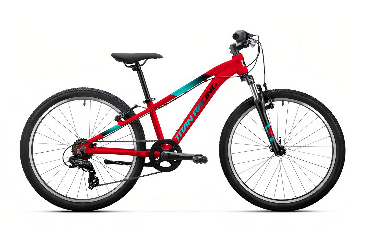 Подростковый велосипед Titan Racing Hades 24, год 2024, цвет Красный