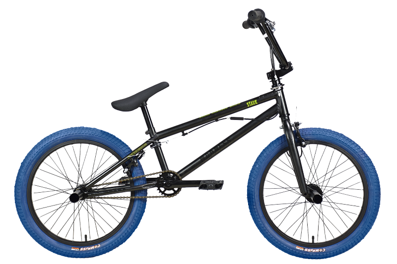 Экстремальный велосипед Stark Madness BMX 3, год 2024, цвет Черный-Синий, ростовка 9
