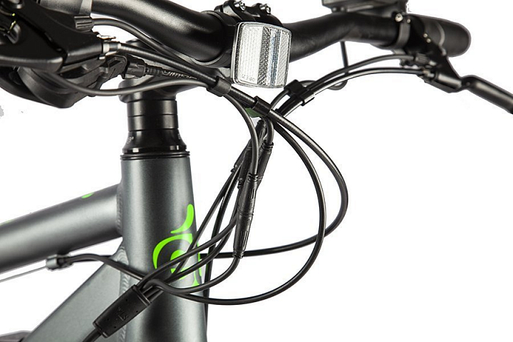 Электровелосипед Eltreco Walter, год 2024, цвет Серебристый-Зеленый