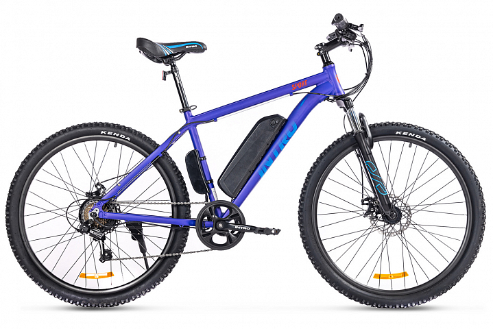 Электровелосипед Eltreco Intro Sport, год 2024, цвет Серебристый-Синий
