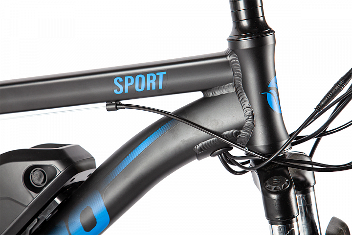 Электровелосипед Eltreco Intro Sport, год 2024, цвет Синий-Красный