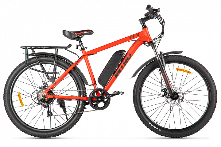 Электровелосипед Eltreco Intro Sport XT, год 2024, цвет Красный-Черный