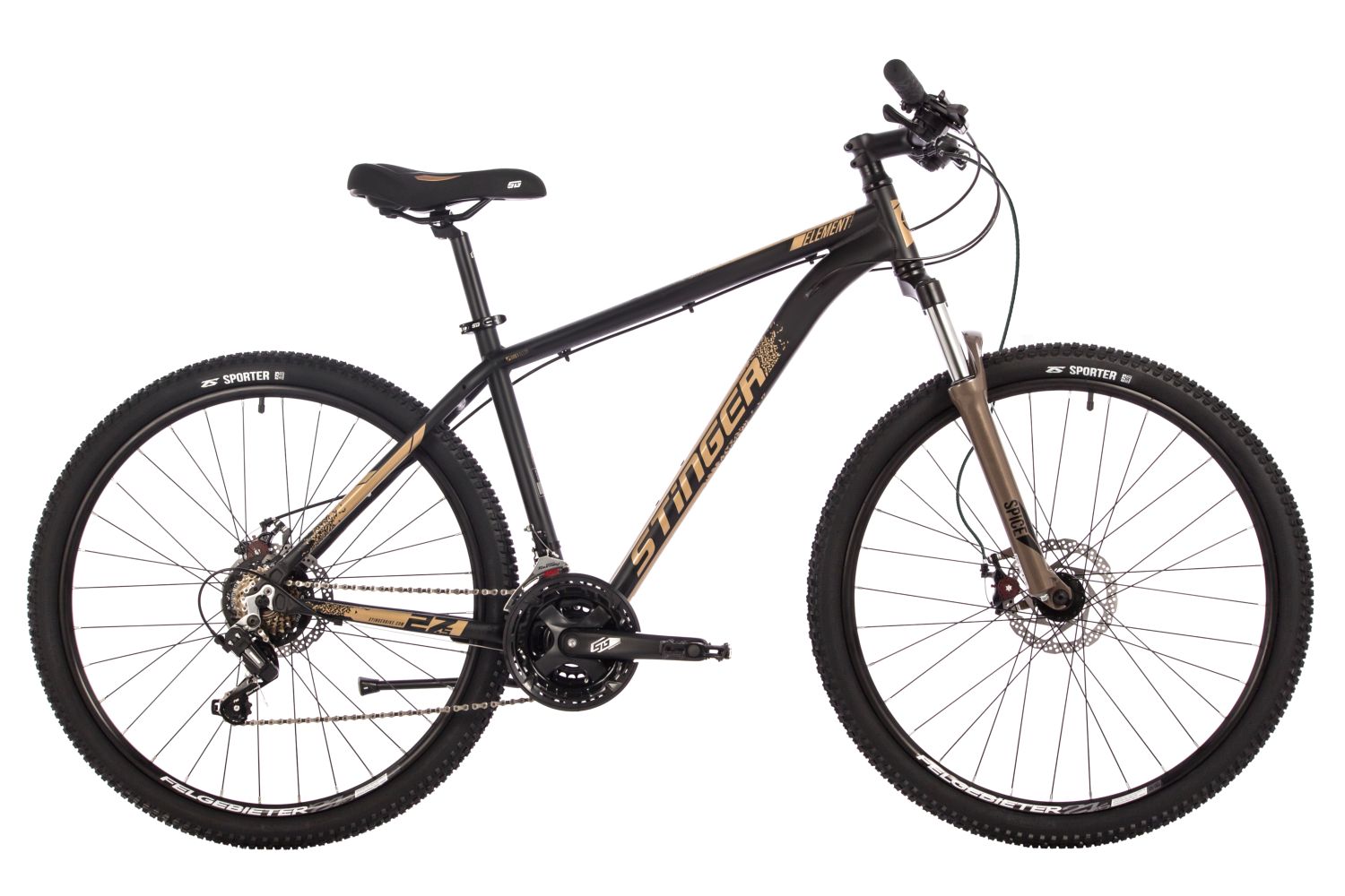 Горный велосипед Stinger Element Evo 27.5, год 2024, цвет Желтый, ростовка 18