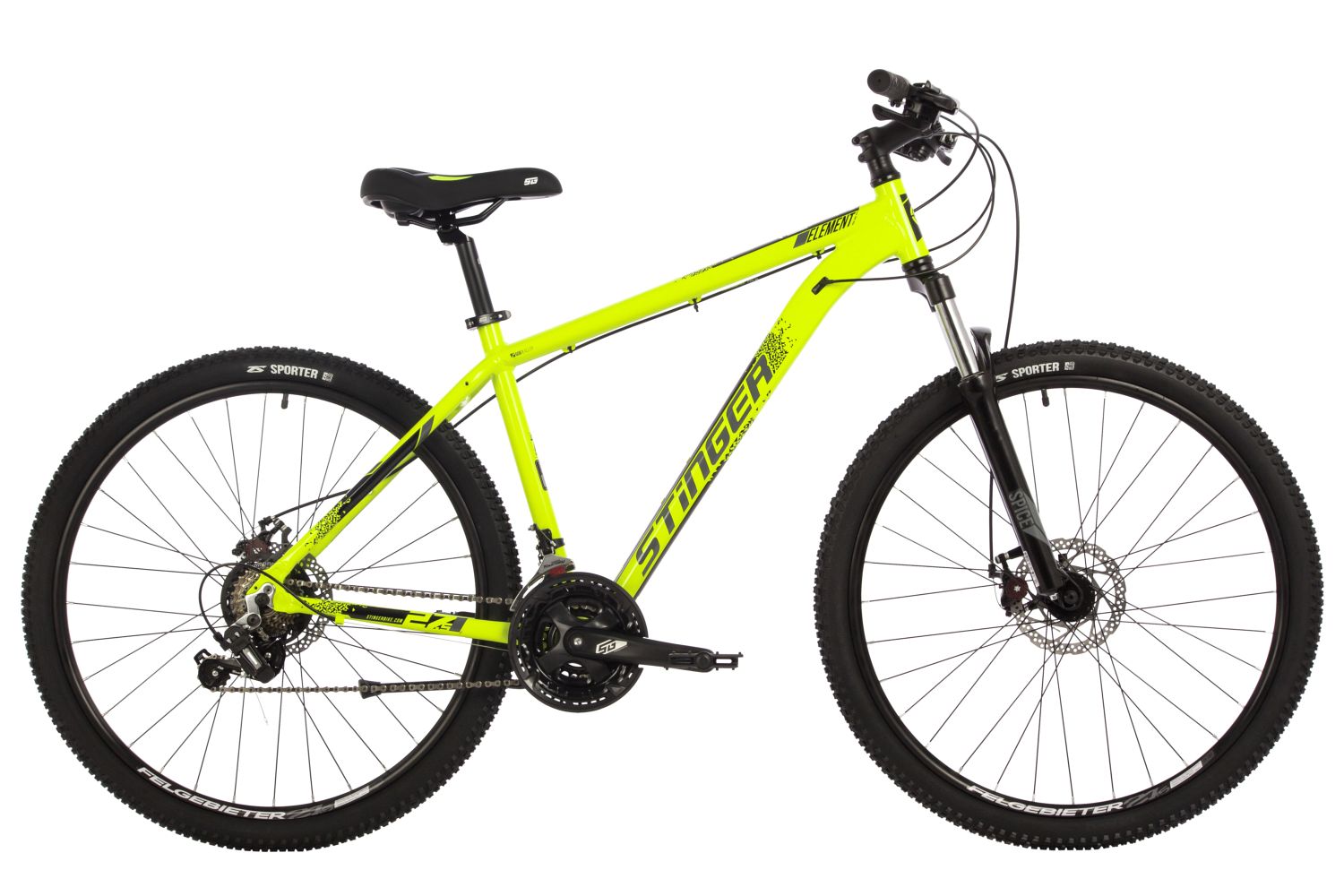 Горный велосипед Stinger Element Evo 27.5, год 2024, цвет Зеленый, ростовка 18