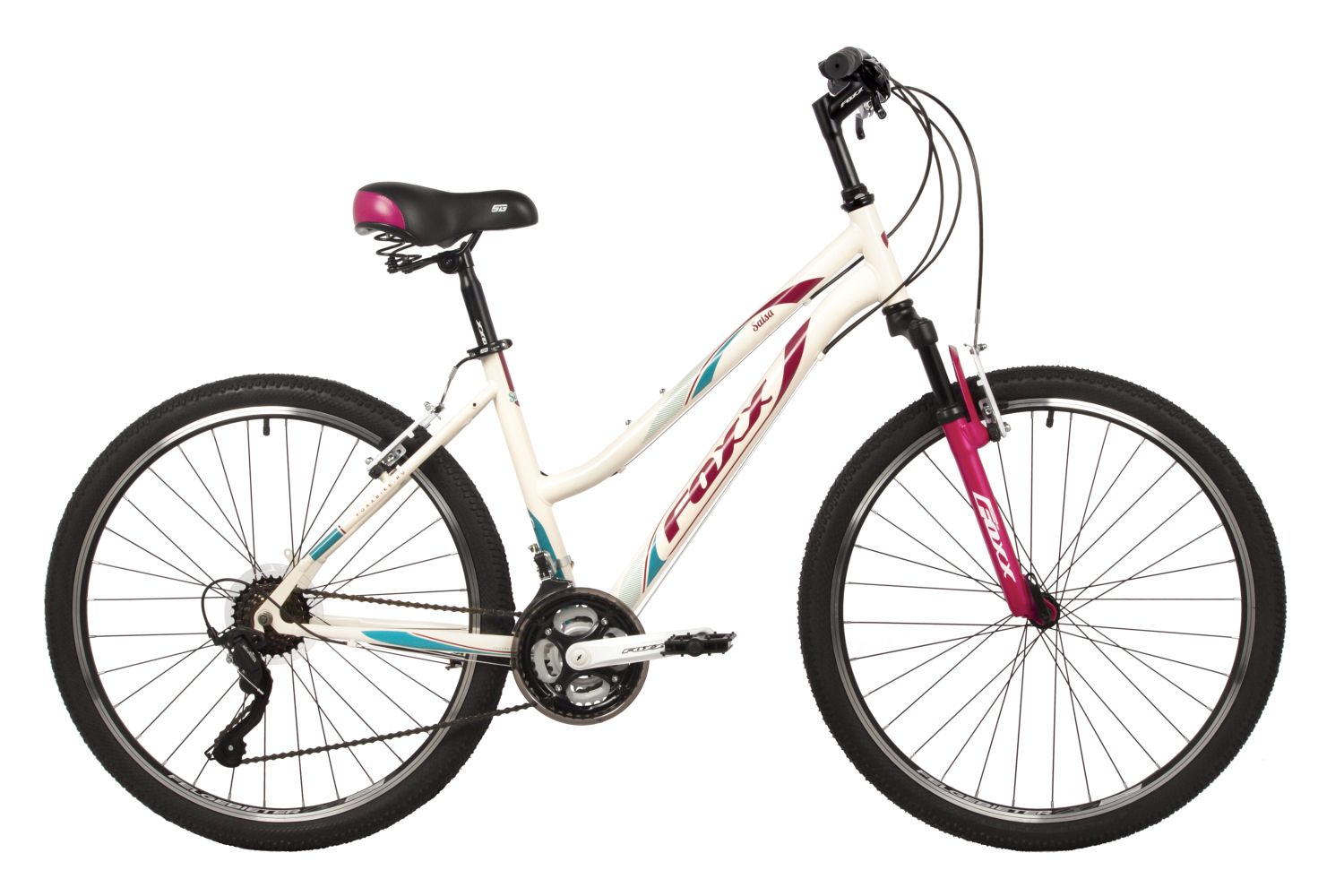 Женский велосипед Foxx Salsa 26, год 2024, цвет Белый, ростовка 15