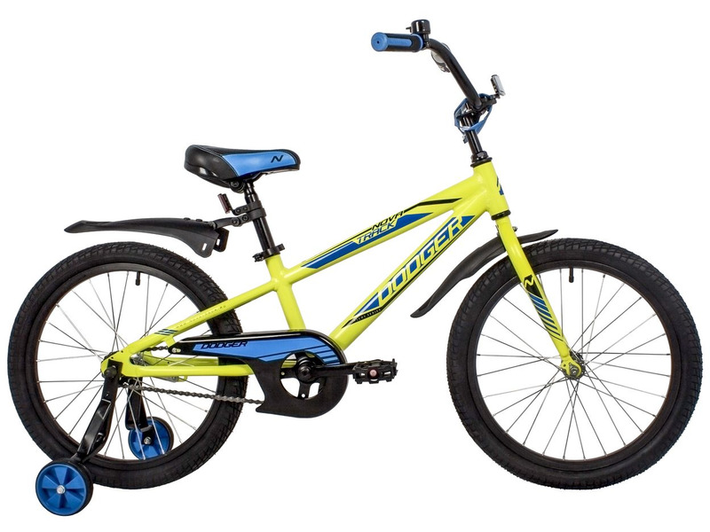 Детский велосипед Novatrack Dodger 20, год 2024, цвет Зеленый