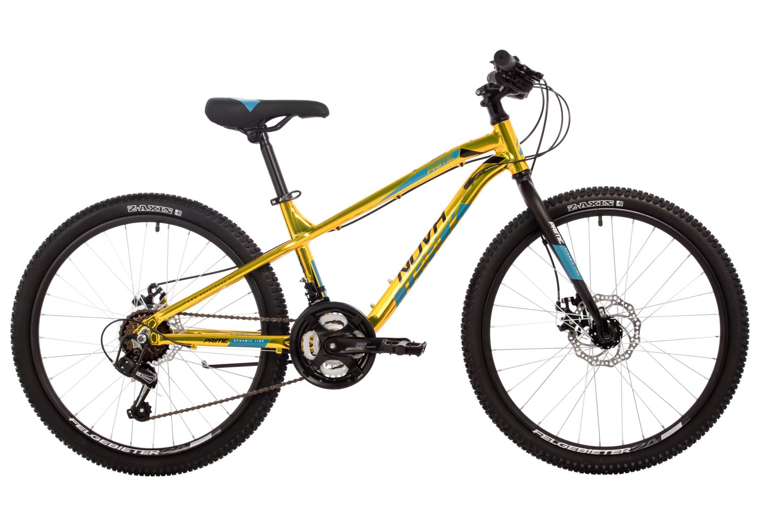 Подростковый велосипед Novatrack Prime 18.D 24, год 2024, цвет Желтый, ростовка 13