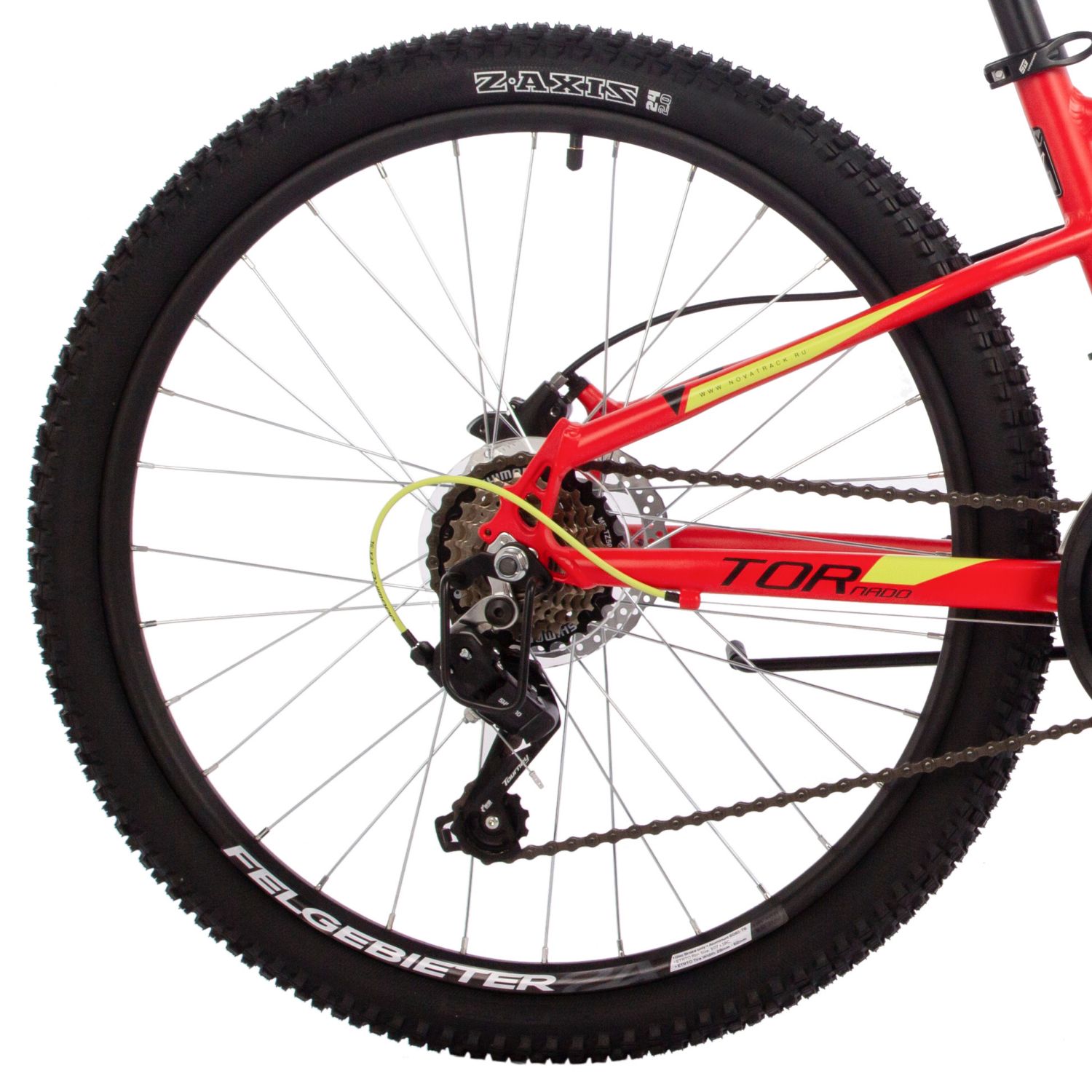 Подростковый велосипед Novatrack Tornado 24, год 2024, цвет Красный, ростовка 13