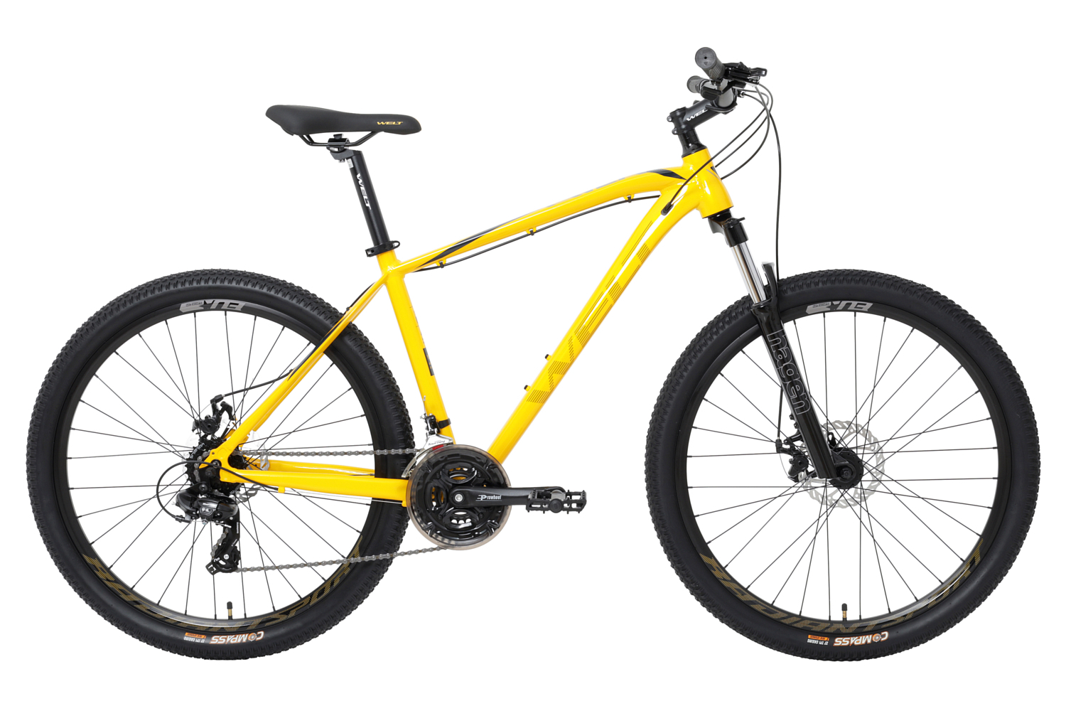Горный велосипед Welt Raven 1.0 D 29, год 2024, цвет Желтый, ростовка 20