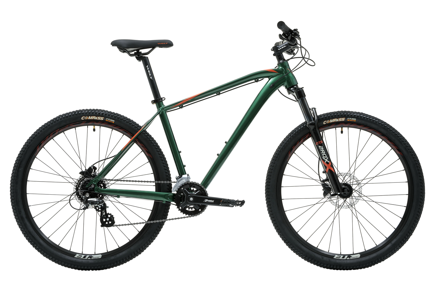 фото Горный велосипед welt raven 2.1 hd 27, год 2024, цвет зеленый, ростовка 16