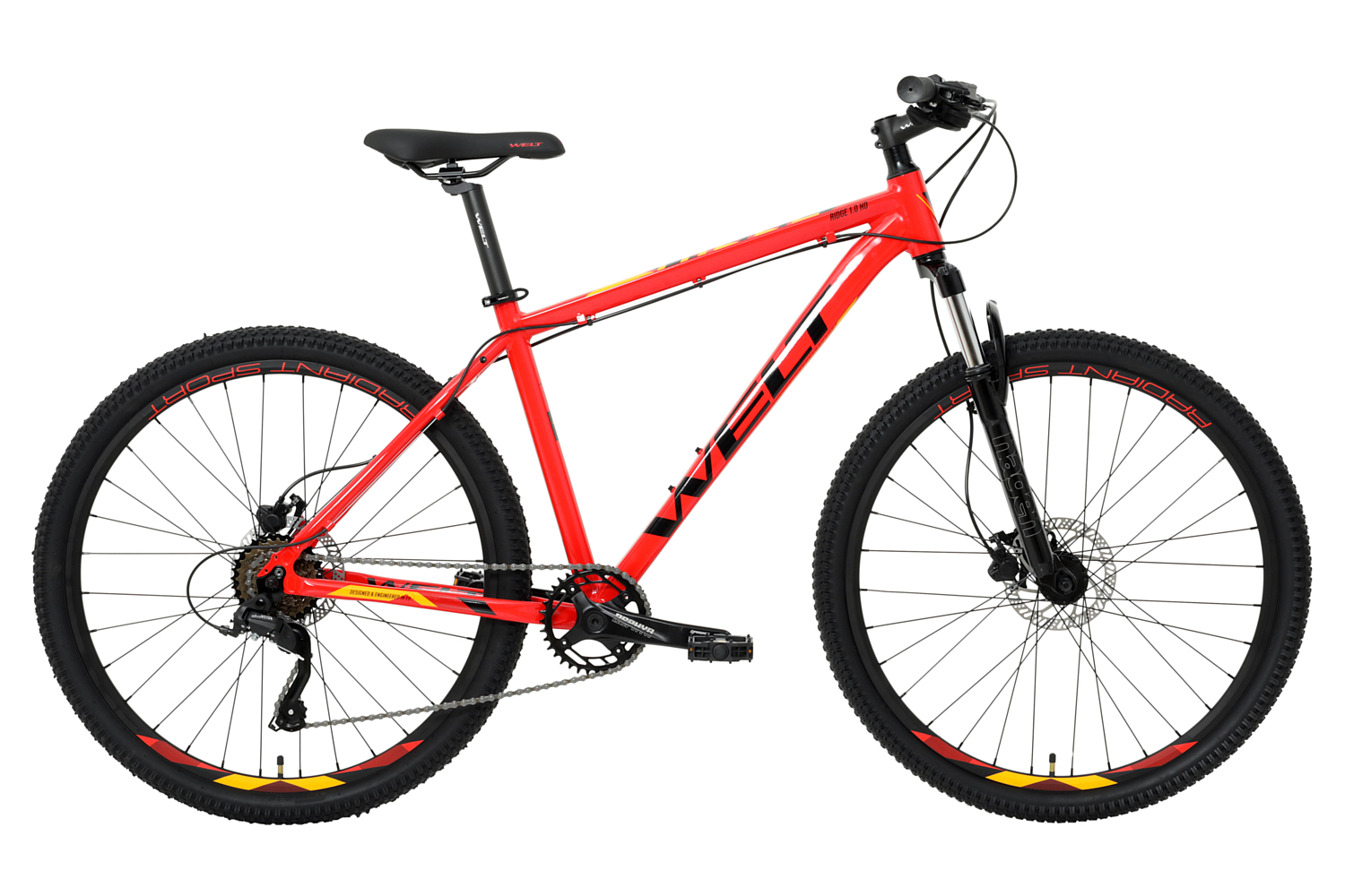 Горный велосипед Welt Ridge 1.0 HD 27, год 2024, цвет Красный, ростовка 20