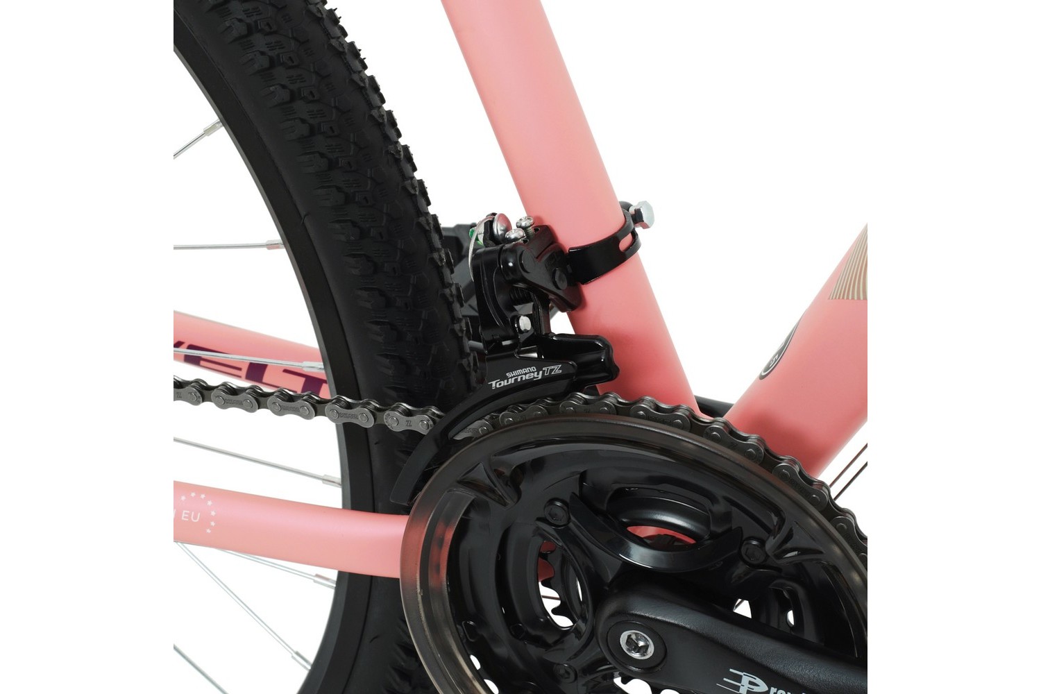Женский велосипед Welt Floxy 2.0 D 27, год 2024, цвет Коричневый-Розовый, ростовка 15