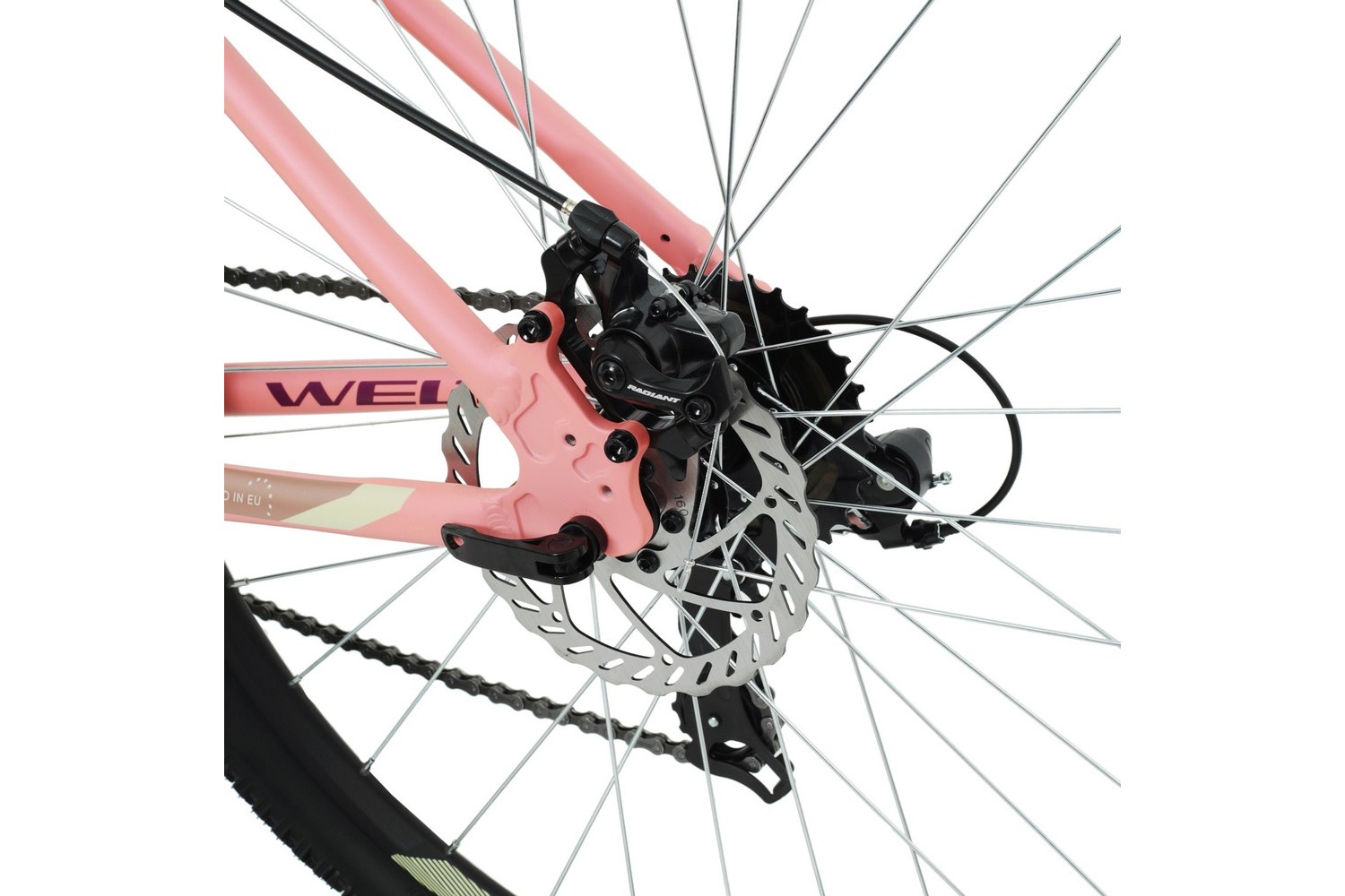 Женский велосипед Welt Floxy 2.0 D 27, год 2024, цвет Коричневый-Розовый, ростовка 15