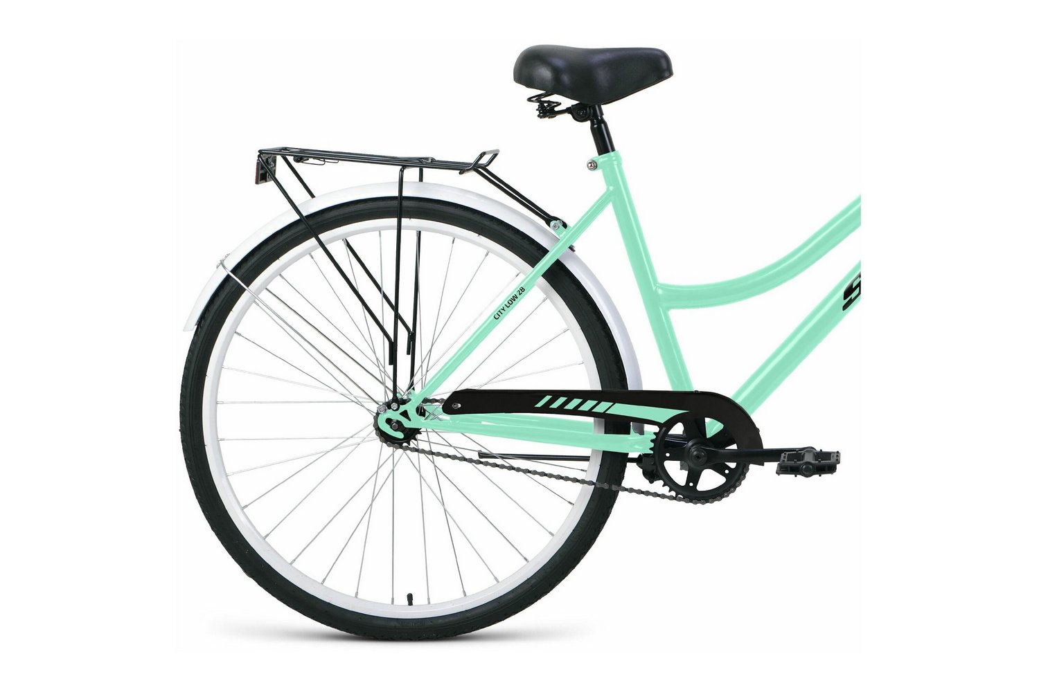 Дорожный велосипед Skif City 28 Low, год 2022, цвет Зеленый-Черный