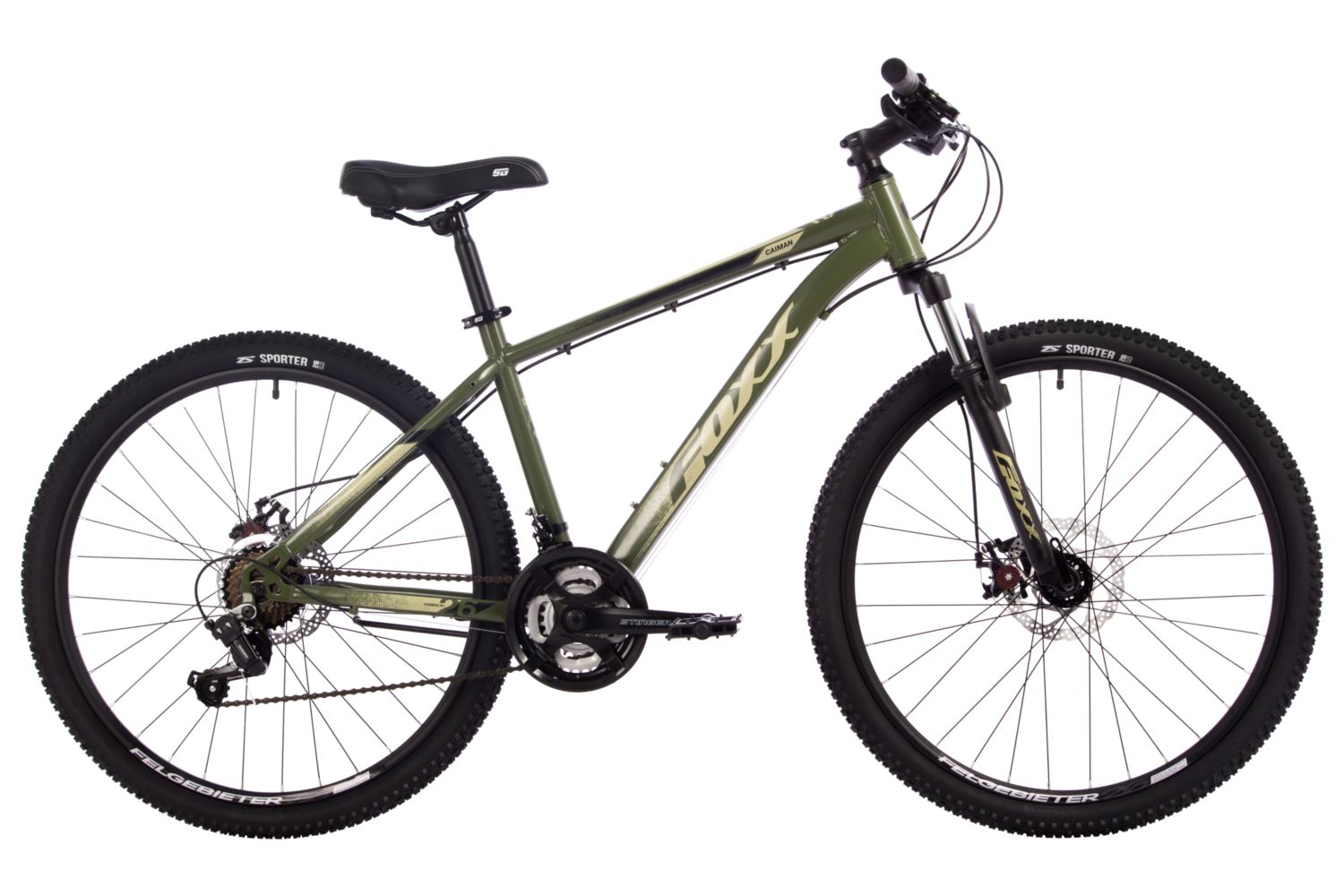 Горный велосипед Foxx Caiman 26, год 2024, цвет Зеленый, ростовка 16