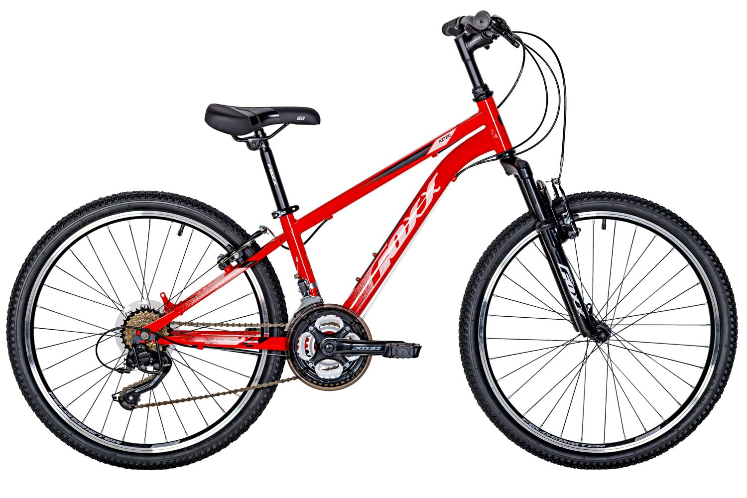 Подростковый велосипед Foxx Aztec 24, год 2024, цвет Красный, ростовка 12
