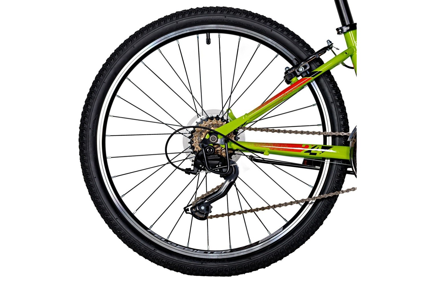 Подростковый велосипед Foxx Aztec 24, год 2024, цвет Зеленый, ростовка 12