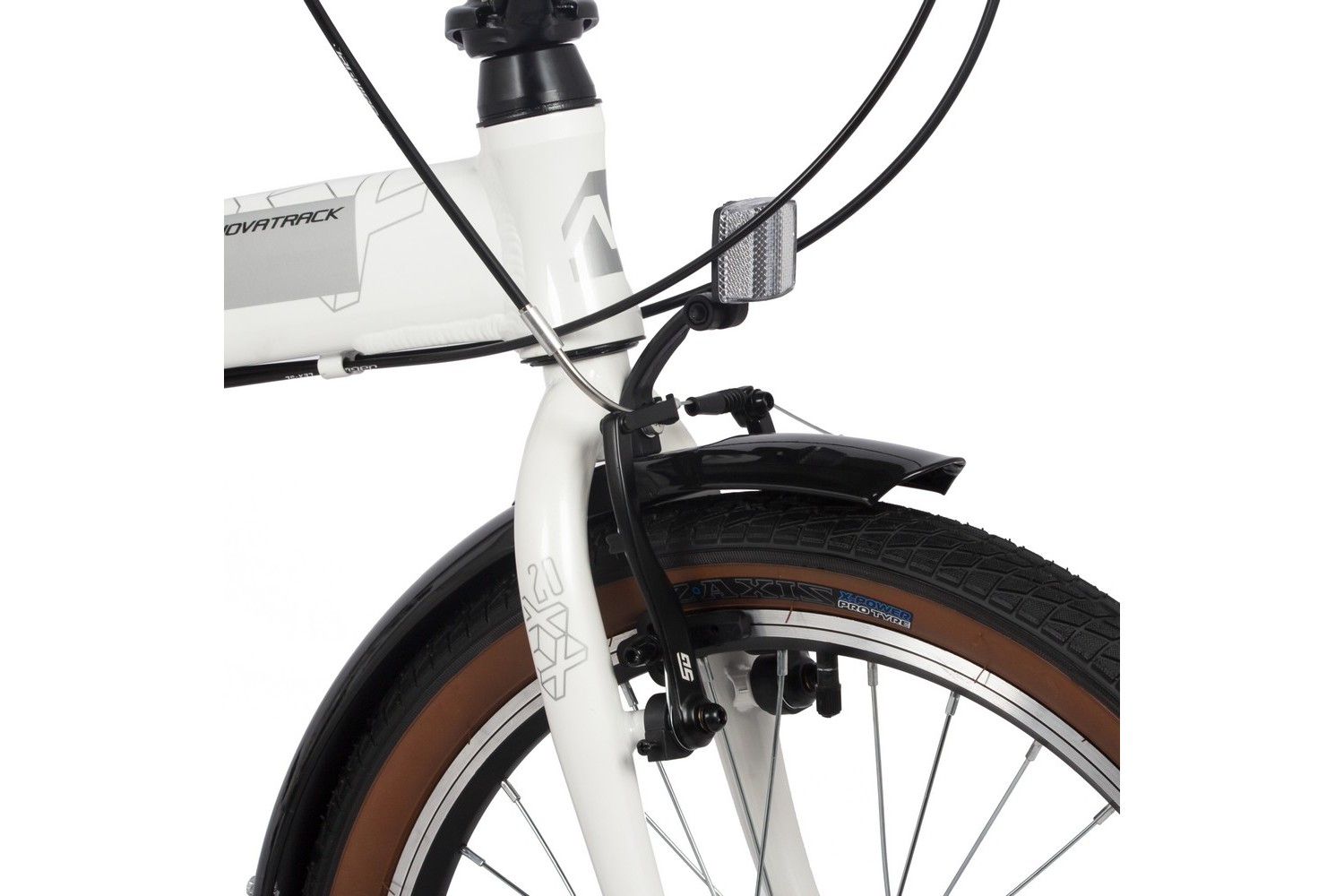Складной велосипед Novatrack Vortex 20, год 2024, цвет Белый