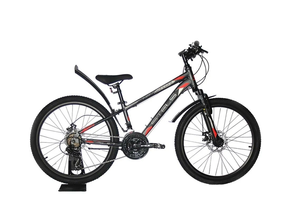 Подростковый велосипед Stels Navigator 400 MD 24 F010, год 2023, цвет Серебристый-Красный, ростовка 12