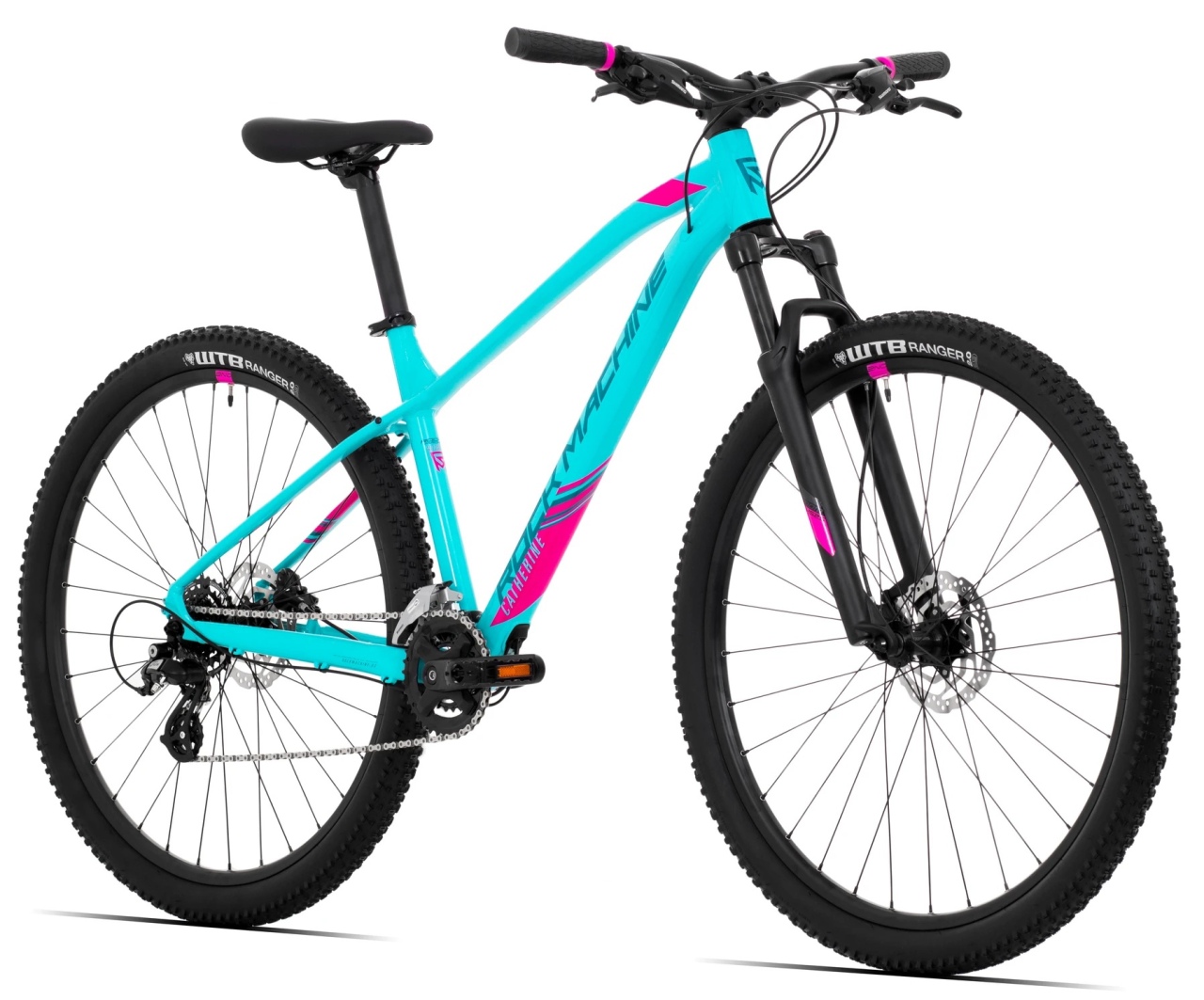 Женский велосипед Rock Machine Catherine 10-29, год 2024, цвет Голубой-Розовый, ростовка 19