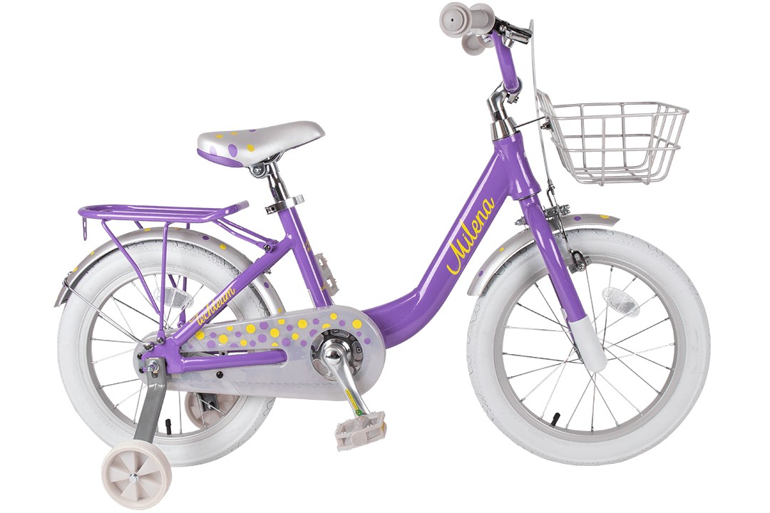 Детский велосипед Techteam TechTeam Milena 16, год 2024, цвет Фиолетовый-Желтый