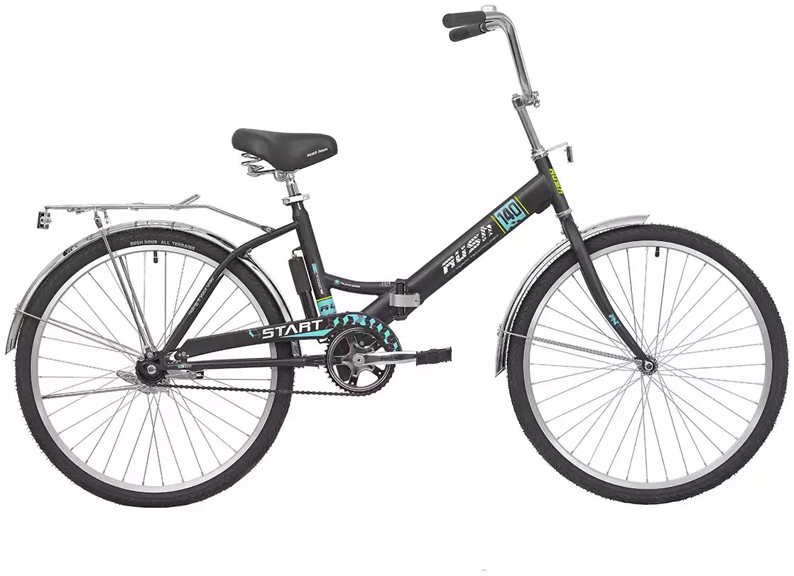 Складной велосипед Rush Hour Start 140, год 2024, цвет Черный, ростовка 16