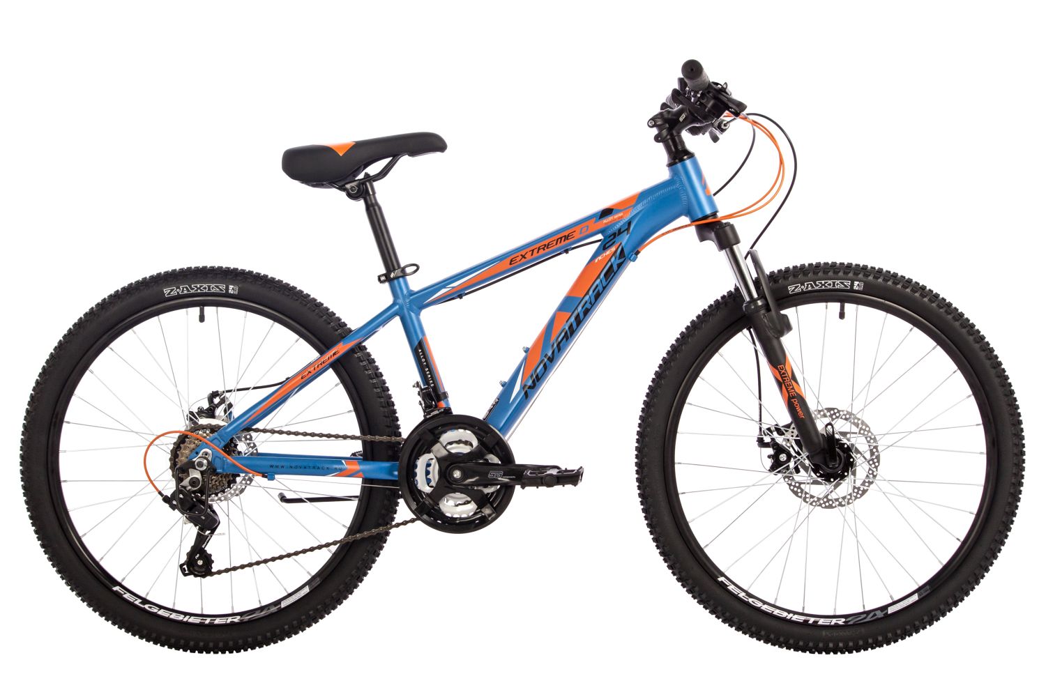 Подростковый велосипед Novatrack Extreme 24, год 2024, цвет Синий, ростовка 13