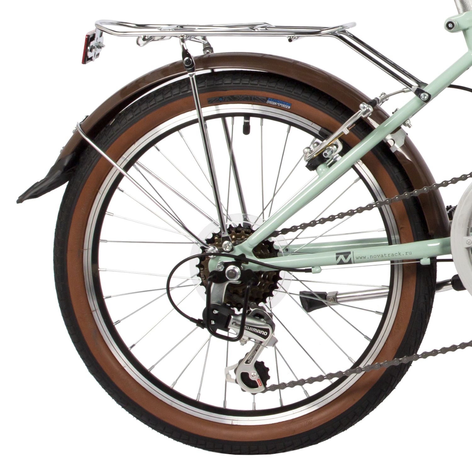 Складной велосипед Novatrack Aurora 3.6 20, год 2024, цвет Коричневый