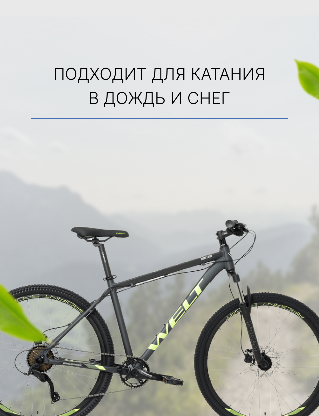 Горный велосипед Welt Ridge 1.0 HD 27, год 2024, цвет Серебристый, ростовка 16