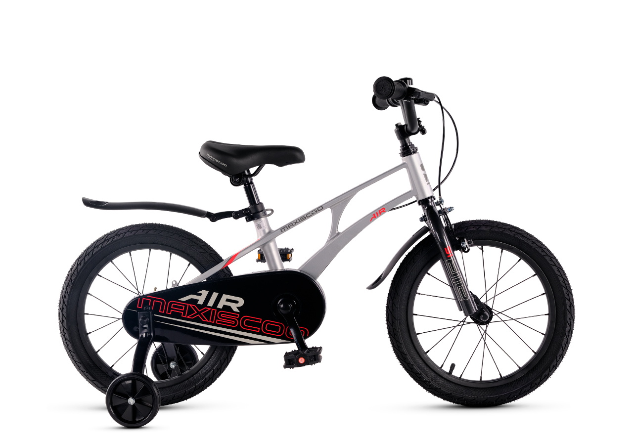 Детский велосипед Maxiscoo Air Стандарт Плюс 16, год 2025, цвет Серый