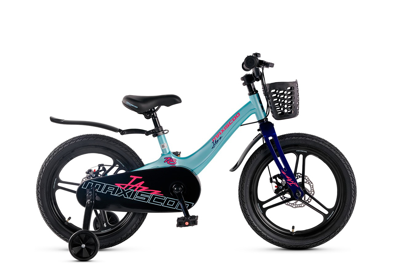 

Детский велосипед Maxiscoo Jazz Pro 18, год 2025, цвет Голубой, Jazz Pro 18, год 2025, цвет Голубой