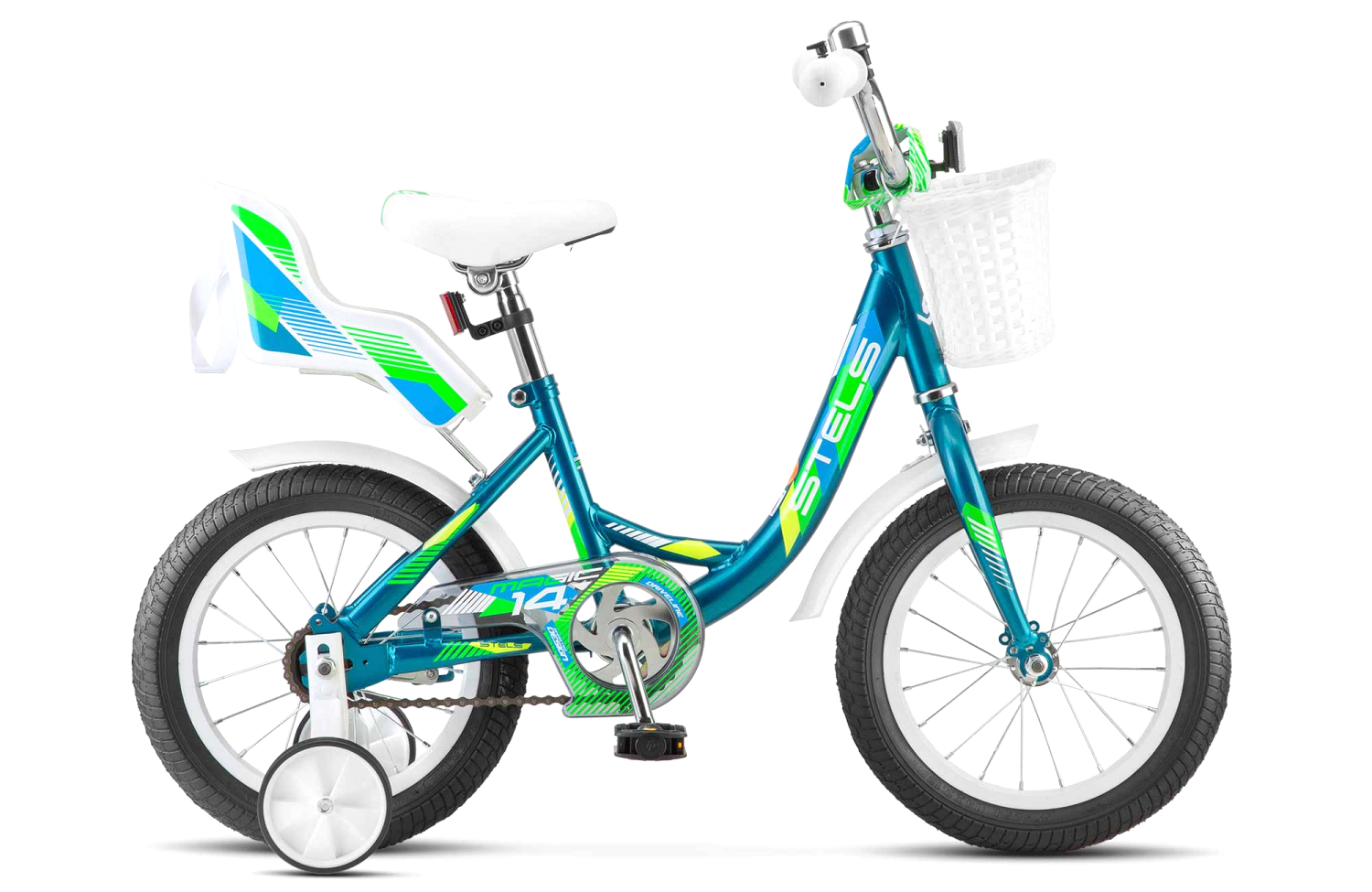 

Детский велосипед Stels Magic 16, год 2026, цвет Синий-Зеленый, Magic 16, год 2026, цвет Синий-Зеленый