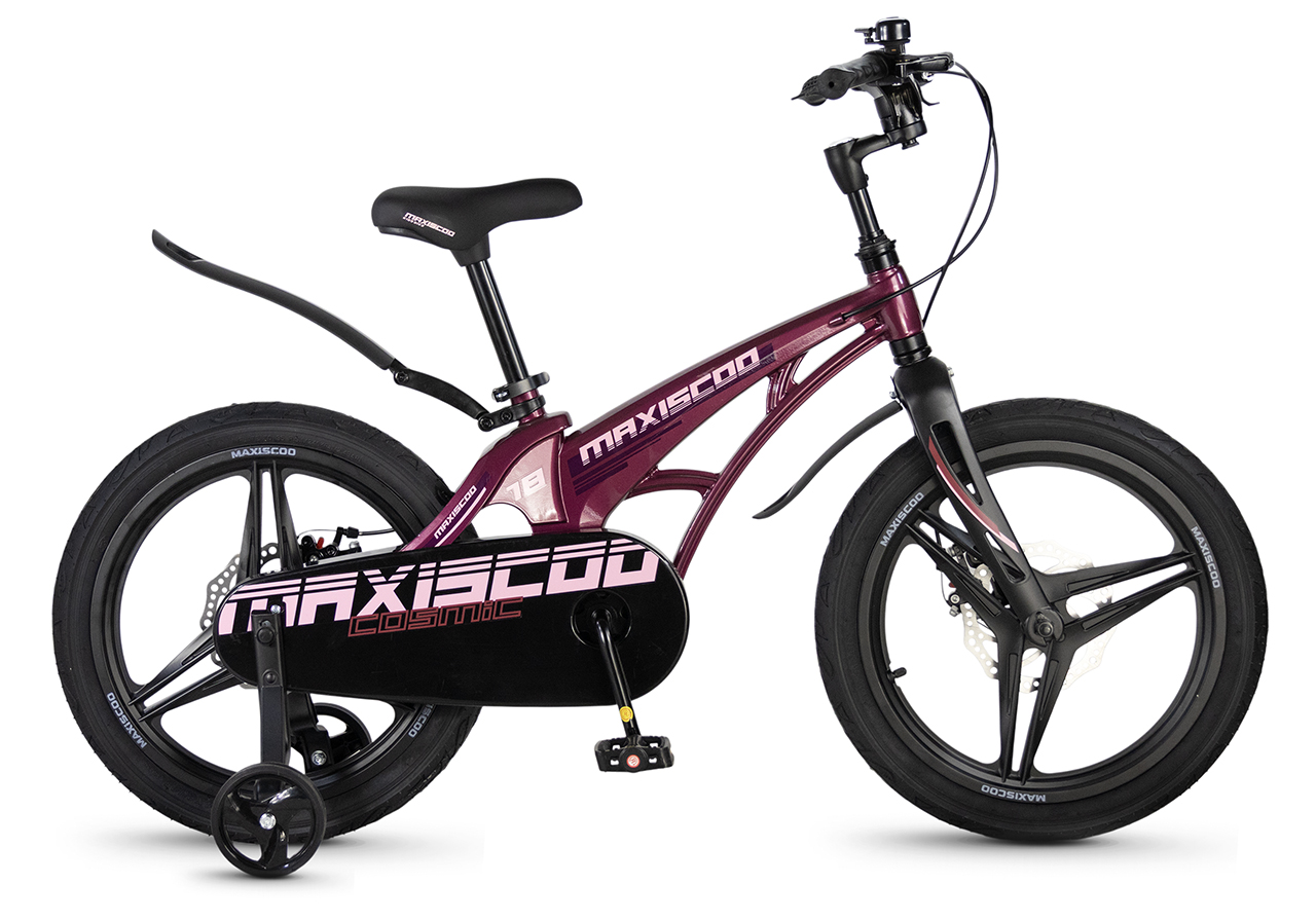 Детский велосипед Maxiscoo Cosmic Deluxe 18, год 2026, цвет Розовый