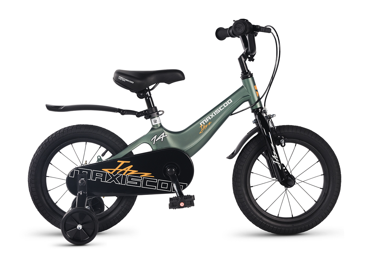 

Детский велосипед Maxiscoo Jazz Стандарт Плюс 14, год 2026, цвет Зеленый, Jazz Стандарт Плюс 14, год 2026, цвет Зеленый
