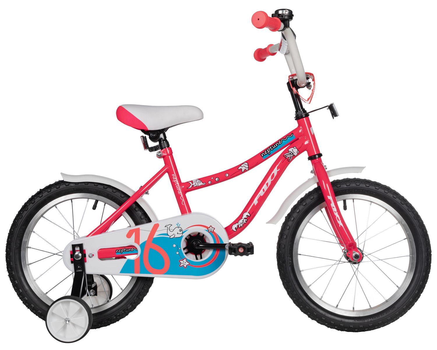 

Детский велосипед Foxx Neptune 16, год 2025, цвет Розовый, Neptune 16, год 2025, цвет Розовый