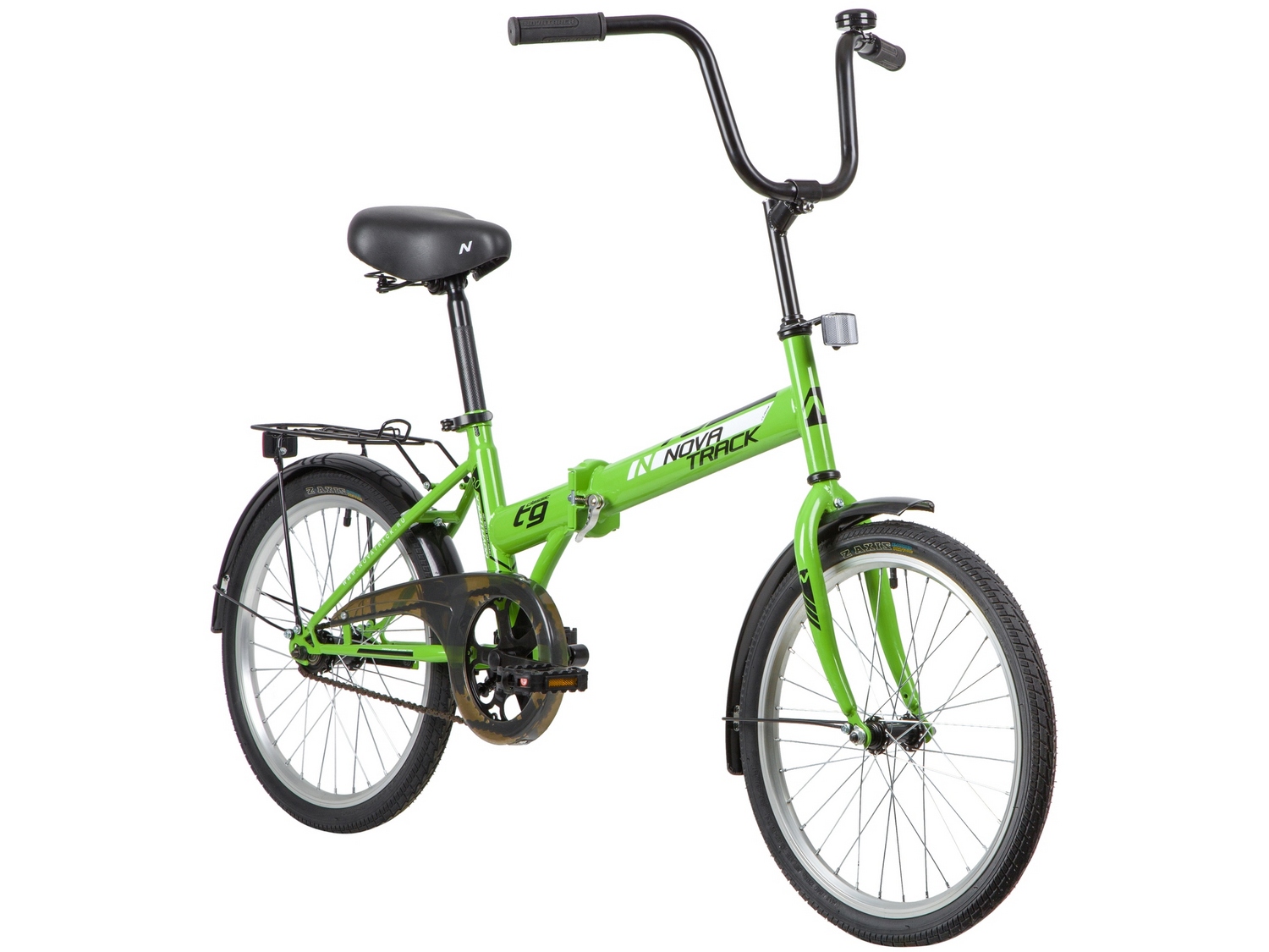 Складной велосипед Novatrack TG-20 Classic New 1sp., год 2020, цвет Зеленый