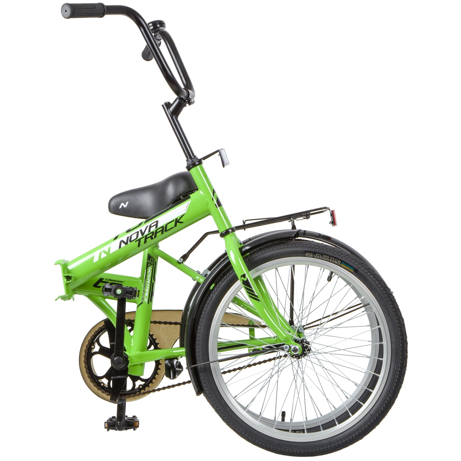 Складной велосипед Novatrack TG-20 Classic New 1sp., год 2020, цвет Зеленый