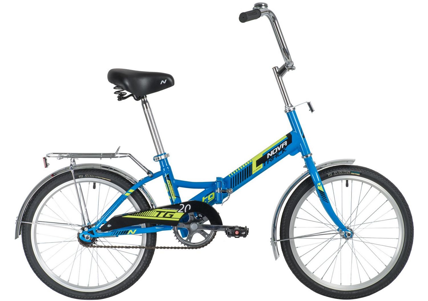 Складной велосипед Novatrack TG-20 Classic 1sp., год 2020, цвет Синий
